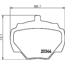 TEXTAR 2034402 (GBP266 / GBP271 / RTC3164) колодки дисковые задние с антискрипередние пластинами\ Land rover (Ленд ровер) Ranger (Ренжер) 3.5 / 3.9 70-85