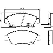 TEXTAR 2169701 (041902 / 041922 / 05P558) колодки дисковые передние\ Honda (Хонда) Civic (Цивик) 1.3i-1.6i &16v 91-01