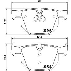 TEXTAR 2344704 (0252128217 / 038161 / 05P1472) колодки тормозные задние с противошумной пластиной q+