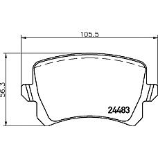 TEXTAR 2448302 (0252448317 / 0252448317PD / 0986494053) колодки тормозные дисковые к т 4 шт.