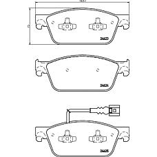 TEXTAR 2462301 (0252462318W / 05P1551 / 0986494553) колодки тормозные дисковые передн VW: Multivan (Мультивен) V (7hm, 7hn, 7hf, 7ef, 7em, 7en) 03 - , Transporter (Транспортер) V c бортовой платформой / ходовая часть (7jd, 7je, 03 - , Transporter (Транспо