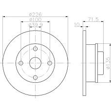 TEXTAR 92041803 (191501639A / 191615601 / 191615601B) тормозной диск