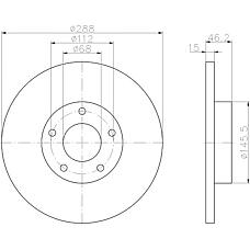 TEXTAR 92057405 (4A0615301B) диск тормозной высокоуглеродистый с покрытием pro+ | перед |
