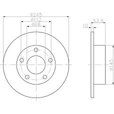 TEXTAR 92090800 (4B0615601 / 186294 / 0986478461) диск тормозной AUDI A6 97> диск торм.зад
