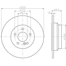 TEXTAR 92115405 (0004231012 / 0155232050 / 08958411) диск тормозной задний [300х10] 5 отв. высокоуглеродистый с покрытием pro+ полный