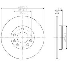 TEXTAR 92125503 (GJ6Y3325XA / G26Y3325XA / J330) диск тормозной с покрытием pro | перед прав / лев |