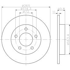 TEXTAR 92130500 (08A02910 / 08A02911 / 0986479178) диск тормозной задний\ Mazda (Мазда) 3 / 5 1.4 / 1.6 / td / 2.0cd 03>