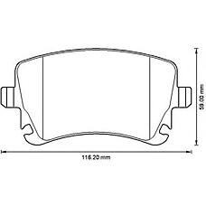 JURID 573220J (7H0698451 / 7H0698451B / 7H0698451A) колодки тормозные дисковые