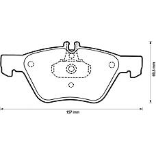 BENDIX 571876B (0024205020 / 0024204520 / 0044200320) колодки дисковые п.\ mb w210 2.0t-3.2 / 2.5td / 2.7cdi 96-02 / с208 2.0 / 2.3 97-02