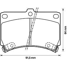 BENDIX 572145B (B5Y63323Z / B5Y63328Z / B5Y83323ZA) колодки дисковые п.\Mazda (Мазда) 121 1.3 90-96 / 323 1.3-1.6 / 1.7d 89-98 / demio 1.3 98>