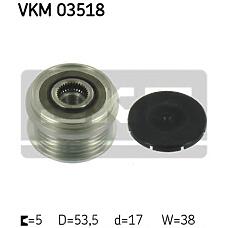 SKF VKM 03518 (1204293 / 1204301 / 55579927) обгонная муфта генератора Opel (Опель) Corsa (Корса) / insignia / Meriva (Мерива) 1.2 / 1.4 09-