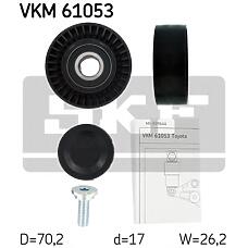 SKF VKM61053 (1662022013 / 1662022013PULLEY / APV2260) ролик натяжной ремня генератора без натяжителя\ Toyota (Тойота) Corolla (Корола) / rav4 1.4 / 1.6 / 1.8 vt-i 00>