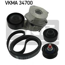 SKF vkma34700 (1117008 / 1201178 / 1372398) комплект п / клин.ремня: ремень поликлиновой ролик-натяжитель ролик обводной 2 шт.