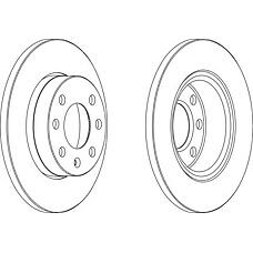 FERODO DDF1129-1 (569020 / 9195981) диск тормозной передний без abs\ Opel (Опель) Corsa (Корса) 1.0 / 1.2 00>