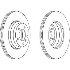 FERODO DDF1535C-1 (34116764645 / 34116854999 / DDF1535C1) диск торм. передн. вент.[330x24] 5 отв.