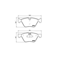 BREMBO p06036 (34112288875 / 34112288876 / 34112288878) колодки тормозные дисковые передн. BMW (БМВ) 3 series (e90) 10 / 04-09 / 12