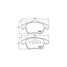 BREMBO P61086 (425477 / 425362 / 425397) колодки тормозные дисковые | перед |