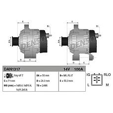 DENSO DAN1317 (1042113060 / 1042113061 / 1042113062) генератор