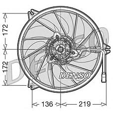DENSO DER21010 (1253C9 / 1253C7 / 125480) вентилятор радиатора Peugeot (Пежо) 206 2000-