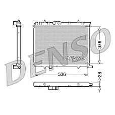 DENSO DRM07021 (00001330F7 / 103998 / 133038) радиатор охлаждения двигателя drm07021