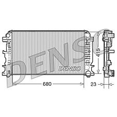 DENSO DRM17018 (2E0121253B / 9065000002 / A9065000002) радиатор двигателя
