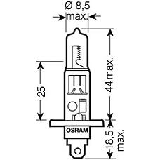 OSRAM 64150NBU (0457K / 0751W / 12896) лампа night breaker unlimited 1шт. (h1) 12v 55w p14.5s +110% света\