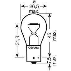 OSRAM 7507DC-02B (17133 / 17248 / 37964) лампа osram галогеновая py21w bau15s 21w