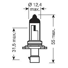 OSRAM 9006XS (L12251Y / 1987302153 / 48006) лампа hb4a 12v 51w p20d original line качество оригинальной з / ч (оем) 1 шт.