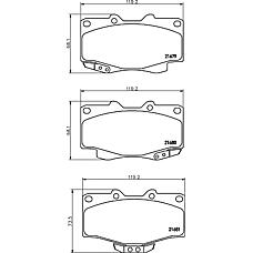 MINTEX MDB1647 (044 / 0446535030 / 0446535031) колодки тормозные дисковые к-т 4 шт. mdb1647