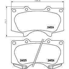 MINTEX MDB2553 (044650K090 / 0446535250 / 0446535290) колодки тормозные дисковые