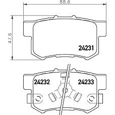 MINTEX mdb2710 (42510TP6A00 / 43022S9A000 / 43022S9A010) колодки тормозные дисковые задн. Accord (Аккорд) euro vII (cl) Accord (Аккорд) vII (cl) Accord (Аккорд) vII tourer (cm) crossto