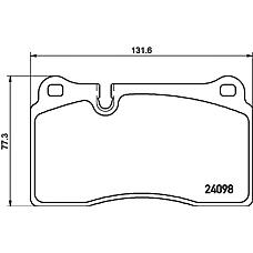 MINTEX MDB2739 (7L6698151E / 7L6698151G / 7L6698151J) комплект тормозных колодок, дисковый тормоз