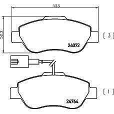 MINTEX MDB3019 (0252407217W / 05P1263 / 0986494114) комплект тормозных колодок, дисковый тормоз