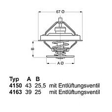 WAHLER 4163.79D (98420718 / 98467517) термостат  iveco eurostar 93-02  (температура 79 с)