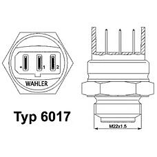 WAHLER 6017.95D (191959481A / 191959481C / 191959481C84) датчик включения вентилятора