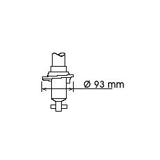 KYB 341 226 (060114B / 060114GB / 1235G) амортизатор задний газовый d93mm\ Nissan (Ниссан) Almera (Альмера) 1.4-2.0 2wd 97-99