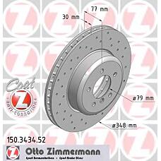 ZIMMERMANN 150.3434.52 (34116763824) диск тормозной sport перед. 348x30 / 77-5x120 \ BMW (БМВ) e60-e66 4.5 / 6.0 / 3.0d / 4.0d m54 / n52 / n57