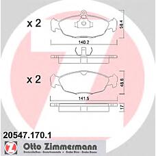 ZIMMERMANN 20547.170.1 (11046148 / 11046948322 / 11046948372) колодки тормозные дисковые Daewoo (Дэу) holden Opel (Опель) vauxhall