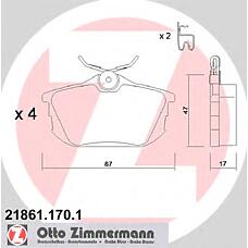 ZIMMERMANN 218611701 (30620770 / 30623264 / 30638455) колодки торм volv s40 1,8 / 2,0 / 1,9td mits caris зад 95 / 05-<<