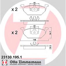 ZIMMERMANN 23130.195.1 (1J0698151A / 1J0698151B / 1J0698151C) комплект тормозных колодок, дисковый тормоз