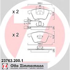 ZIMMERMANN 23763.200.1 (4E0698151F / 4E0698151M / 4F0698151A) комплект тормозных колодок, дисковый тормоз