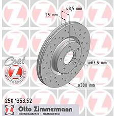 ZIMMERMANN 250.1353.52 (1223664 / 1223666 / 1253964) диск тормозной спортивный ( за 1 шт.)