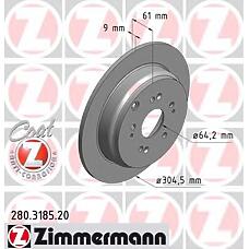 ZIMMERMANN 280.3185.20 (42510SCAE50) диск тормозной