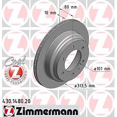 ZIMMERMANN 430148020 (569106 / 569104 / 8970340361) диск тормозной bs opel