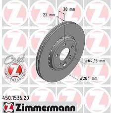 ZIMMERMANN 450153620 (GBD90844 / SDB101100 / SDB100940) диск тормозной bs rover