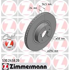ZIMMERMANN 530.2458.20 (26300AE060 / 26300AE061 / 26300SA000) диск тормозной (заказывать 2шт. /  за1шт.) Subaru (Субару) с антикоррозионным покрытием coat z