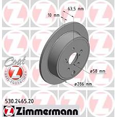 ZIMMERMANN 530.2465.20 (26700FG000) диск тормозной (заказывать 2шт. /  за1шт.) Subaru (Субару) с антикоррозионным покрытием coat z