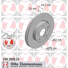 ZIMMERMANN 590.2800.20 (4351242040) диск тормозной