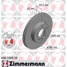 ZIMMERMANN 600320900 (09693410 / 24012501141) тормозной диск