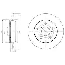 DELPHI BG4233 (42431012260
 / 42431012260 / 4243102190) диск тормозной задний\ Toyota (Тойота) auris 1.4 / 1.6 vvti 07>